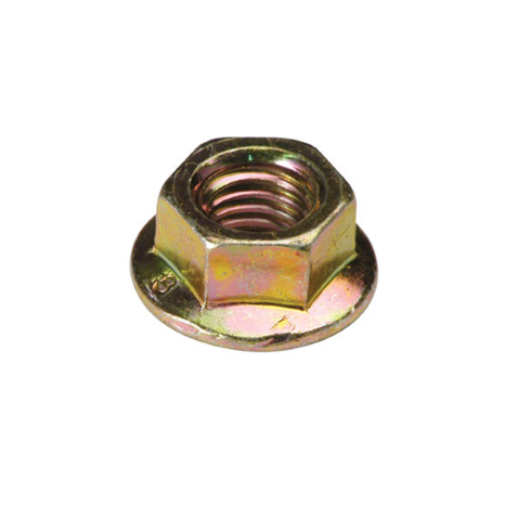NUT FLANGED SERRATED ZINC YELLOW M12